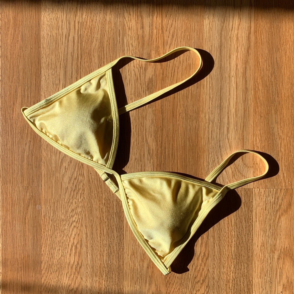 Yellow LA Hearts Bikini Top